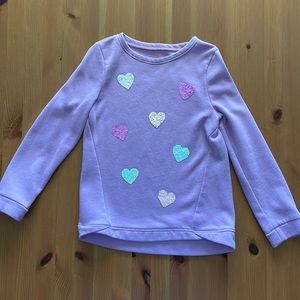Heart sequined Sweat Shirt
